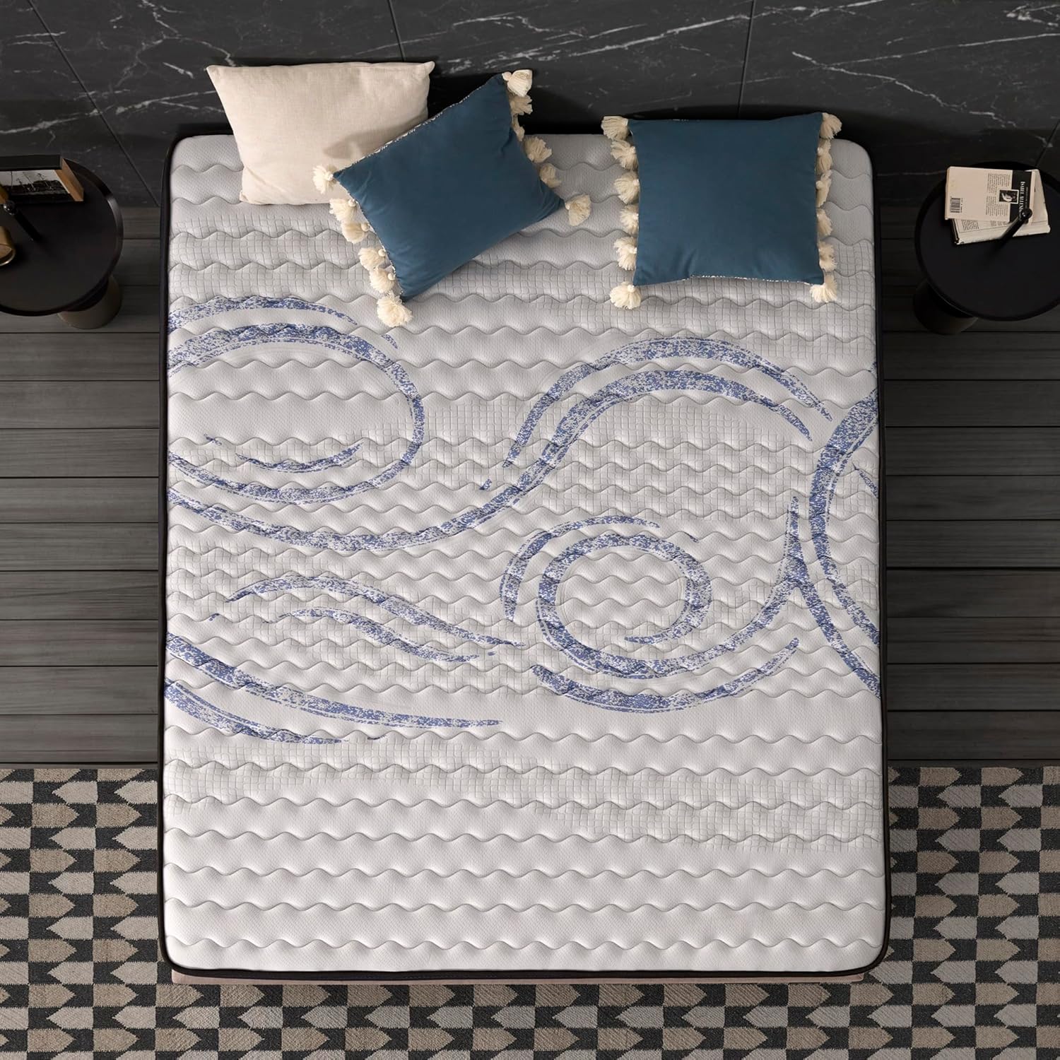 Naturalex - Colchón Viscoelástico Perfectsleep 160x200 cm - 30 cm - Firme - Espuma HR + Blue Látex - Transpirable - Confortable - Ergonómico - Hipoalergénico - Reversible Verano/Invierno