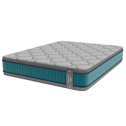 Cecotec Colchón Híbrido Flow 7990 Hybrid 105x190. Multicapa, Núcleo de Muelles Ensacados SpringCore y Viscoelástica ViscoCare+, Altura 30 cm, Firmeza Medio Alta, SeparateMuv & BreathSoft