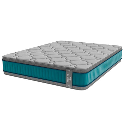 Cecotec Colchón Híbrido Flow 7990 Hybrid 105x190. Multicapa, Núcleo de Muelles Ensacados SpringCore y Viscoelástica ViscoCare+, Altura 30 cm, Firmeza Medio Alta, SeparateMuv & BreathSoft