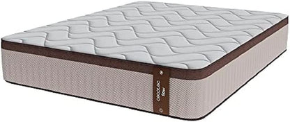 Cecotec Colchón Híbrido Flow 7990 Hybrid 105x190. Multicapa, Núcleo de Muelles Ensacados SpringCore y Viscoelástica ViscoCare+, Altura 30 cm, Firmeza Medio Alta, SeparateMuv & BreathSoft