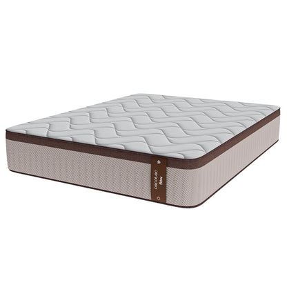 Cecotec Colchón Híbrido Flow 7990 Hybrid 105x190. Multicapa, Núcleo de Muelles Ensacados SpringCore y Viscoelástica ViscoCare+, Altura 30 cm, Firmeza Medio Alta, SeparateMuv & BreathSoft