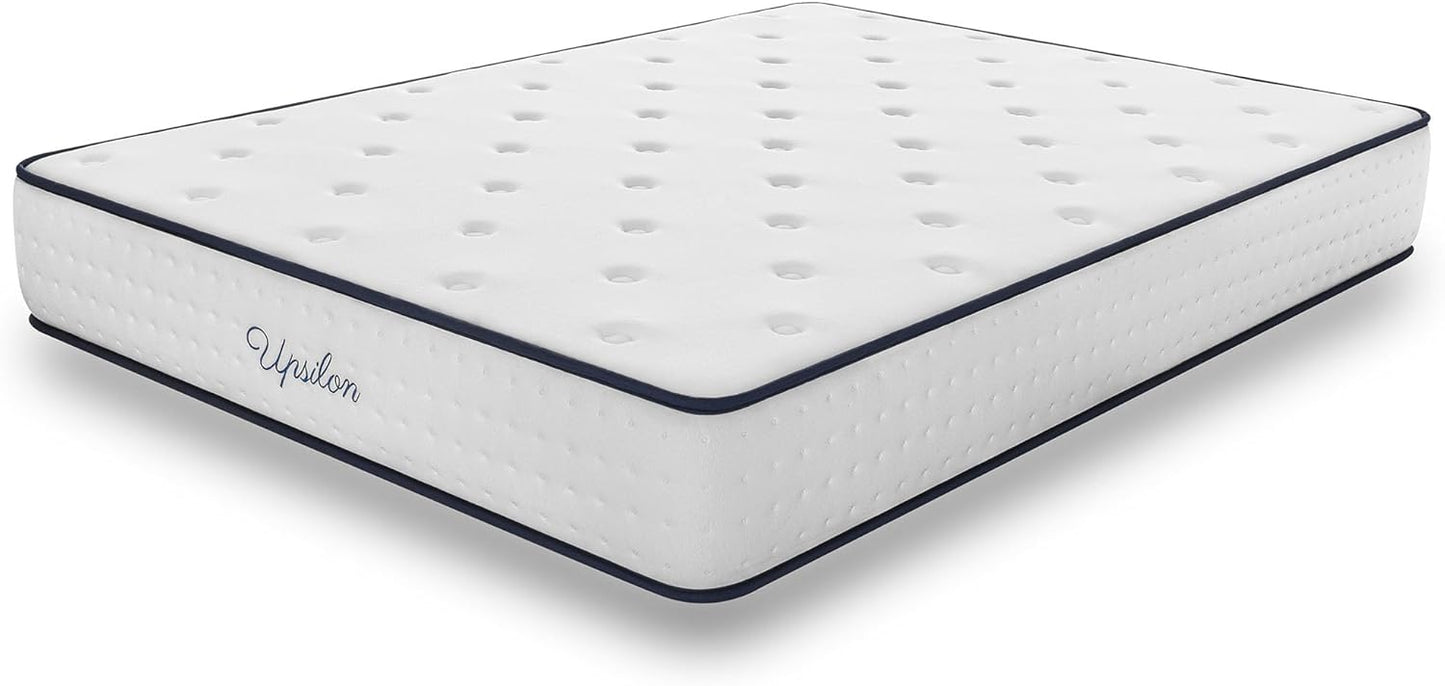 COSMOS - Colchón Viscoelástico 150x190 cm - Altura 30 cm - Upsilon - Espuma HR y Blue Latex - Firme, Transpirable, Hipoalergénico, Ergonómico - Cara Invierno Verano, 7 Zonas Confort