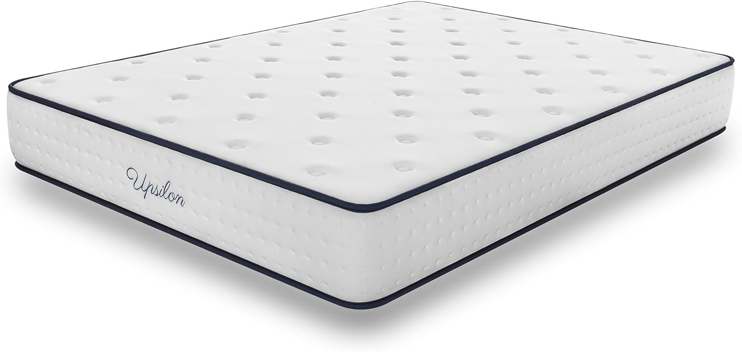 COSMOS - Colchón Viscoelástico 150x190 cm - Altura 30 cm - Upsilon - Espuma HR y Blue Latex - Firme, Transpirable, Hipoalergénico, Ergonómico - Cara Invierno Verano, 7 Zonas Confort