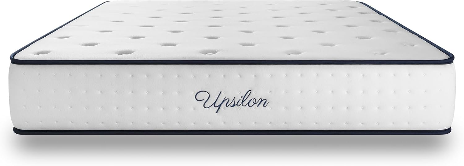 COSMOS - Colchón Viscoelástico 150x190 cm - Altura 30 cm - Upsilon - Espuma HR y Blue Latex - Firme, Transpirable, Hipoalergénico, Ergonómico - Cara Invierno Verano, 7 Zonas Confort