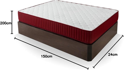 Dormio Zafiro - Colchón Viscoelástico, Transpirable, Antiácaros. Medida 150 x 190 Altura 24 cm.