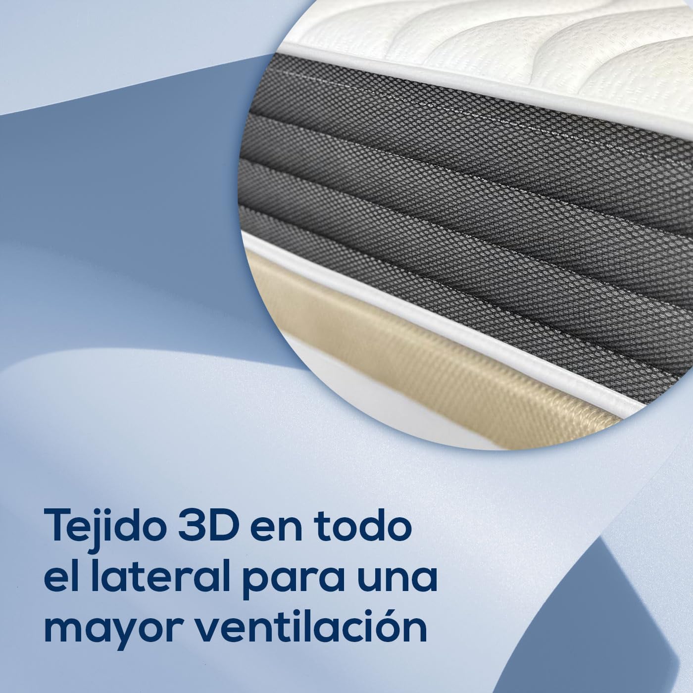 DUÉRMETE ONLINE - Colchón Viscoelástico Pocket Visco Reversible (Cara Invierno-Verano) Firmeza-Dureza Media-Alta, Grosor 30cm, Antiácaros, Antibacerias e Hipoalergénico, 150x190