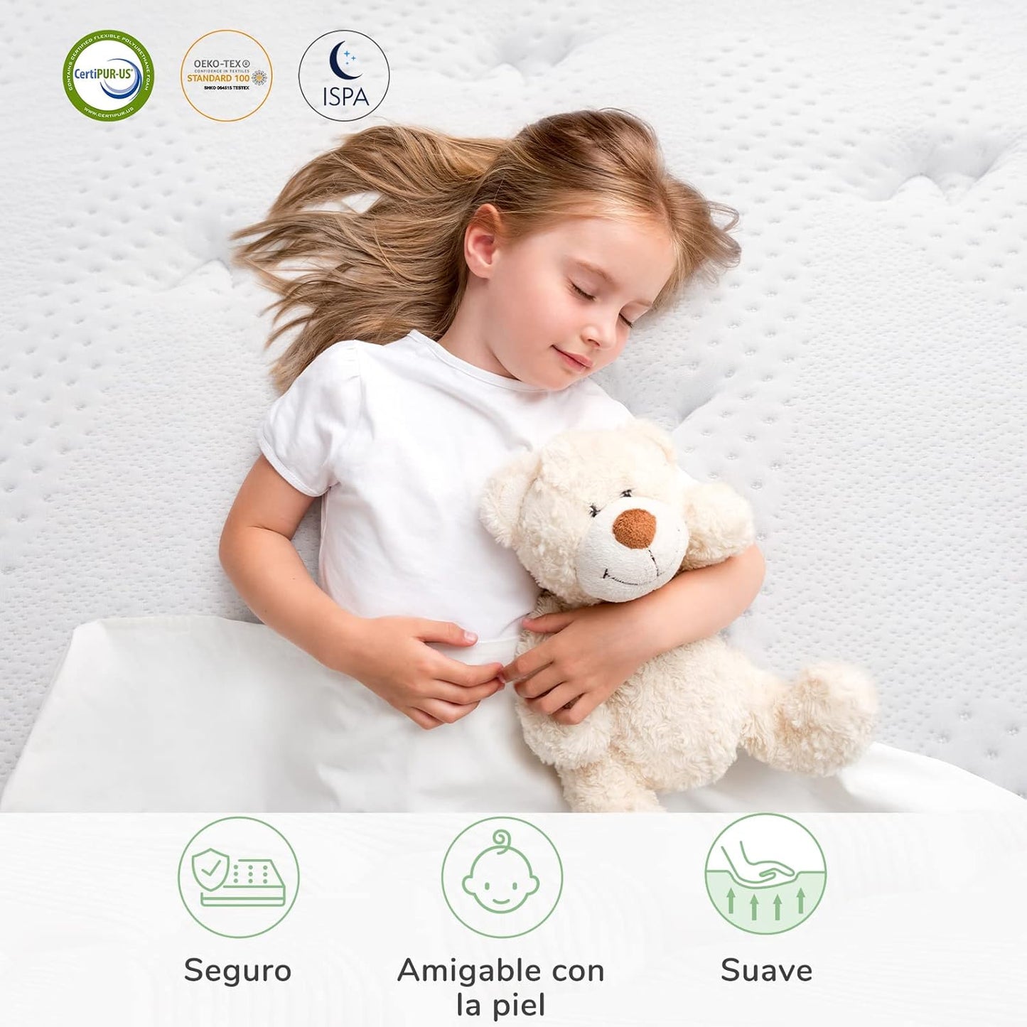 Novilla Colchones Viscoelástico 135x190, Colchón Muelles Ensacados, Espuma de Gel con Memoria, Fibra de Bambú Transpirable, Firmeza Media, Aislamiento de Movimiento, Altura 27 cm