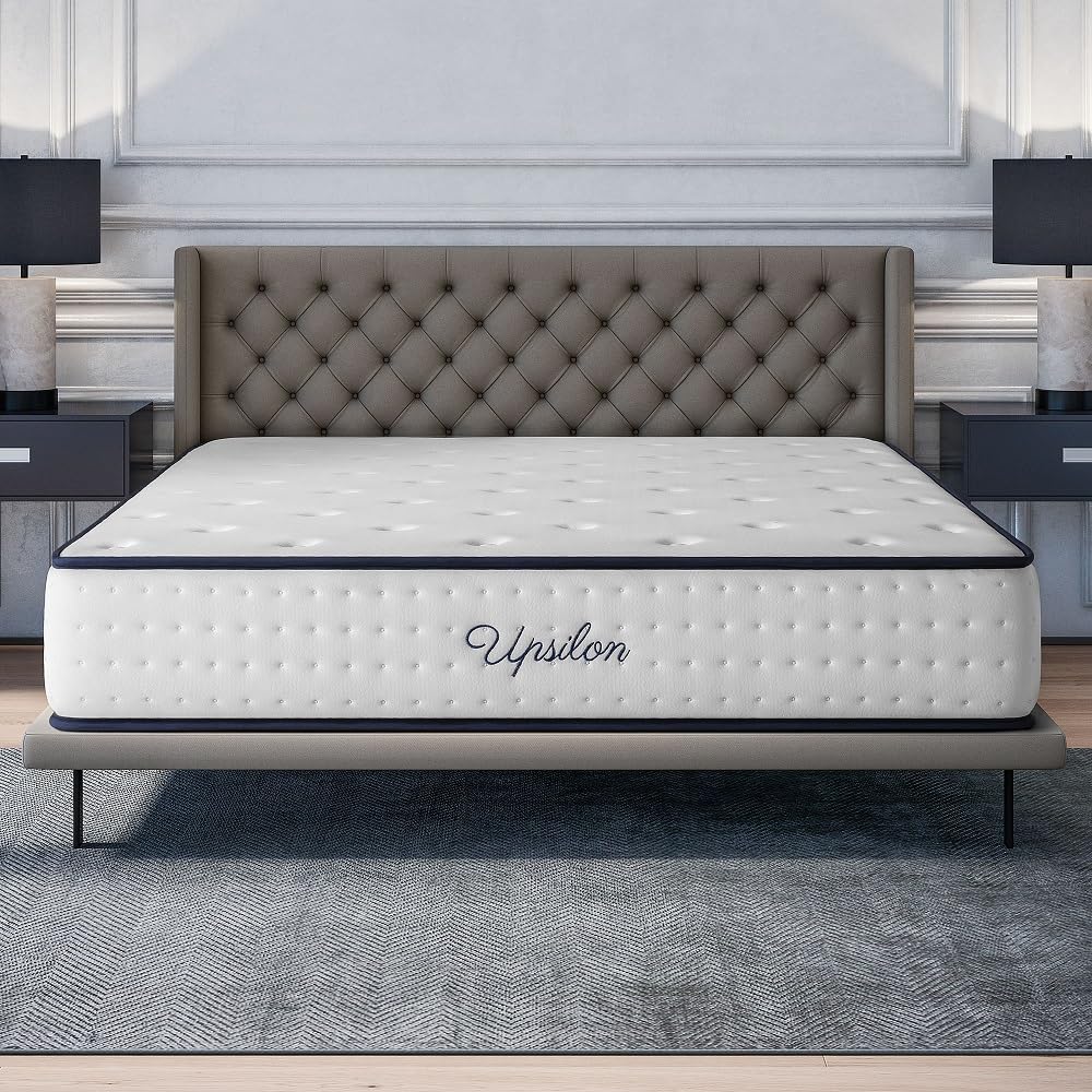 COSMOS - Colchón Viscoelástico 150x190 cm - Altura 30 cm - Upsilon - Espuma HR y Blue Latex - Firme, Transpirable, Hipoalergénico, Ergonómico - Cara Invierno Verano, 7 Zonas Confort