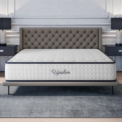 COSMOS - Colchón Viscoelástico 150x190 cm - Altura 30 cm - Upsilon - Espuma HR y Blue Latex - Firme, Transpirable, Hipoalergénico, Ergonómico - Cara Invierno Verano, 7 Zonas Confort