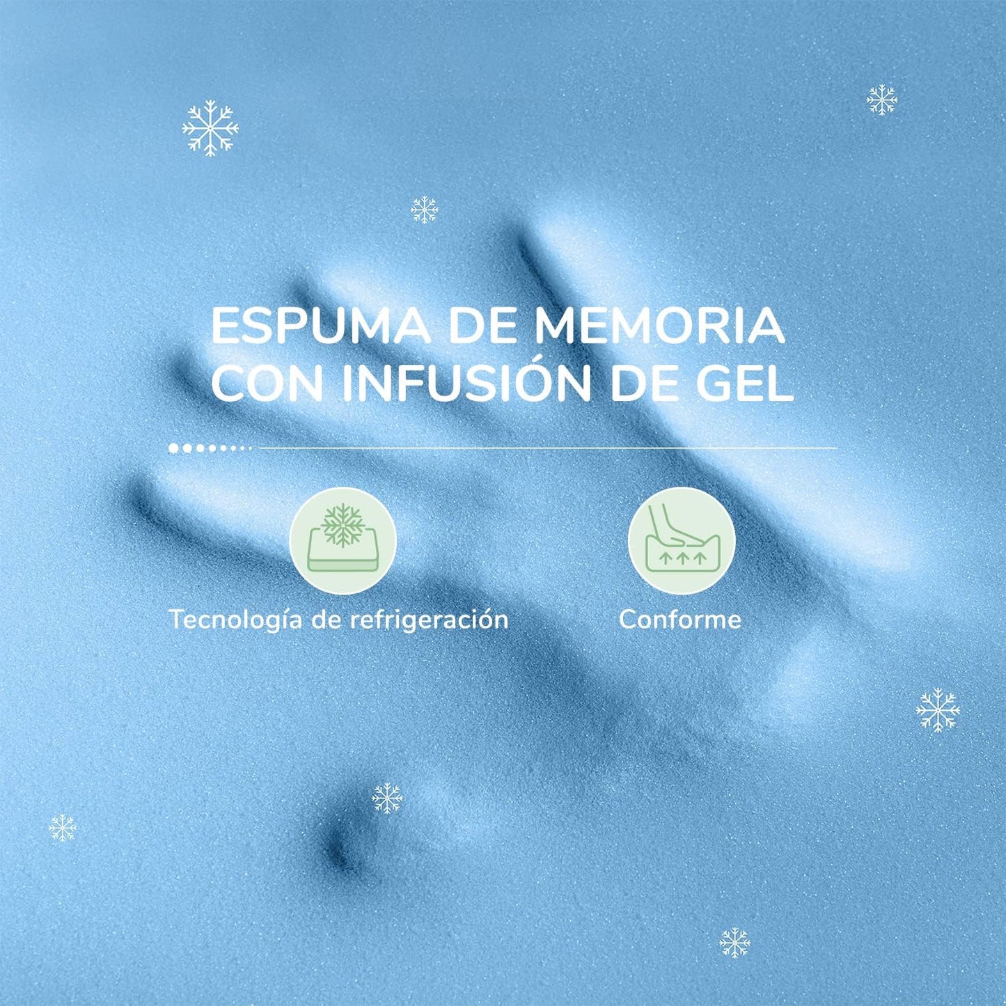 Novilla Colchones Viscoelástico 135x190, Colchón Muelles Ensacados, Espuma de Gel con Memoria, Fibra de Bambú Transpirable, Firmeza Media, Aislamiento de Movimiento, Altura 27 cm