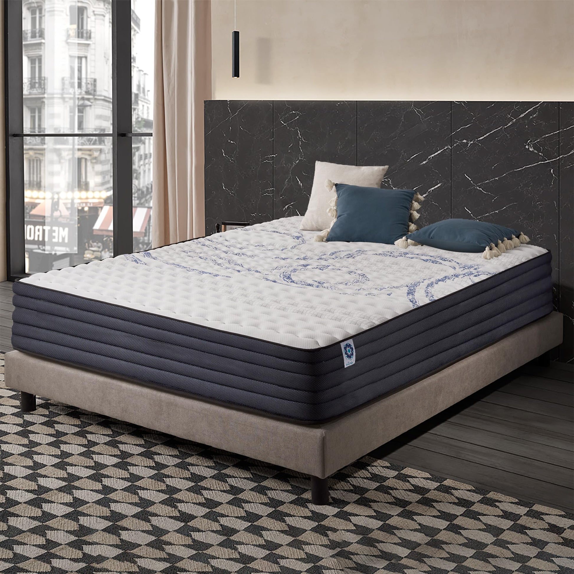 Naturalex - Colchón Viscoelástico Perfectsleep 160x200 cm - 30 cm - Firme - Espuma HR + Blue Látex - Transpirable - Confortable - Ergonómico - Hipoalergénico - Reversible Verano/Invierno