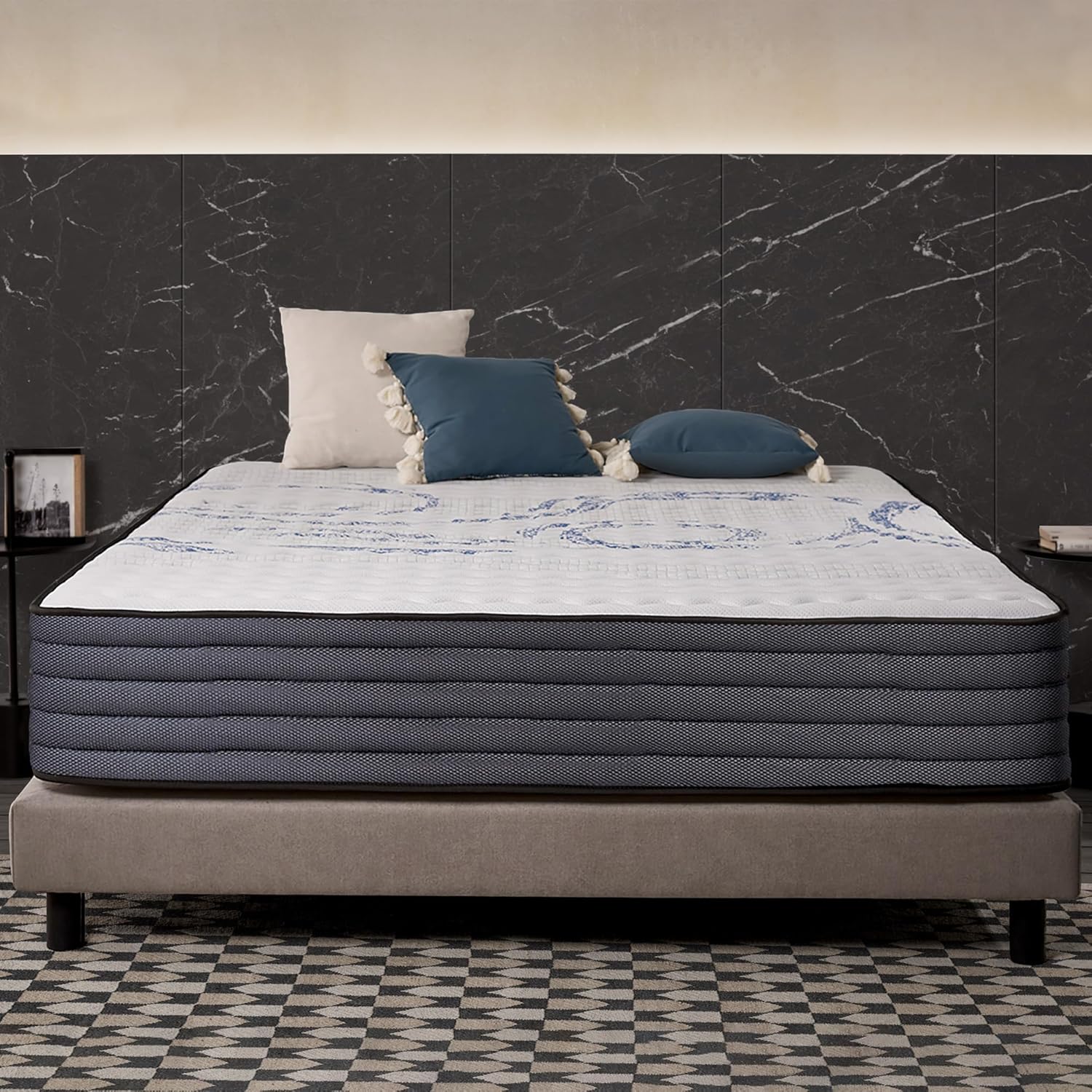 Naturalex - Colchón Viscoelástico Perfectsleep 160x200 cm - 30 cm - Firme - Espuma HR + Blue Látex - Transpirable - Confortable - Ergonómico - Hipoalergénico - Reversible Verano/Invierno