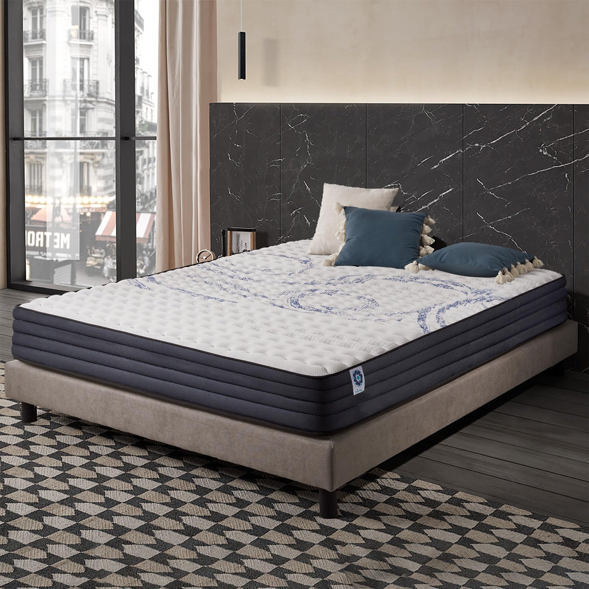 Naturalex - Colchón Viscoelástico Perfectsleep 160x200 cm - 30 cm - Firme - Espuma HR + Blue Látex - Transpirable - Confortable - Ergonómico - Hipoalergénico - Reversible Verano/Invierno