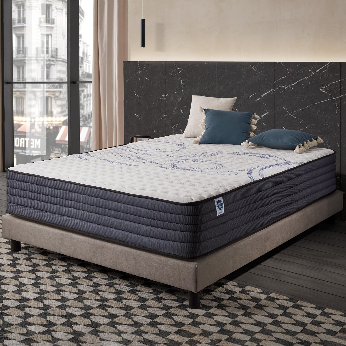 Naturalex - Colchón Viscoelástico Perfectsleep 160x200 cm - 30 cm - Firme - Espuma HR + Blue Látex - Transpirable - Confortable - Ergonómico - Hipoalergénico - Reversible Verano/Invierno