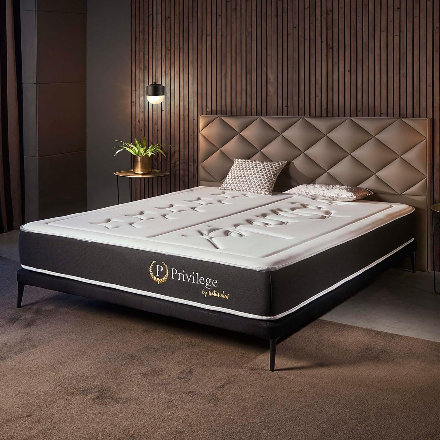 Naturalex - Colchón Muelles 140x190 cm - Altura 24 cm - Privilege - Híbrido Muelles Ensacados y Viscoelástica - Espuma HR y Blue Látex - Ergonómico, Transpirable, Gran Adaptabilidad - Acabados Premium
