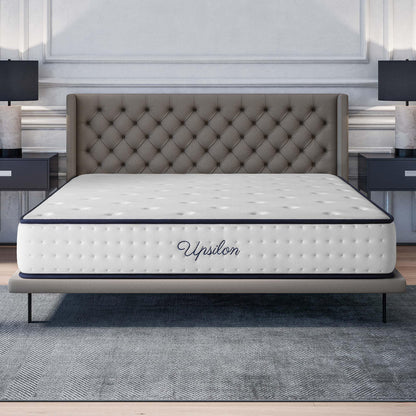 COSMOS - Colchón Viscoelástico 150x190 cm - Altura 30 cm - Upsilon - Espuma HR y Blue Latex - Firme, Transpirable, Hipoalergénico, Ergonómico - Cara Invierno Verano, 7 Zonas Confort