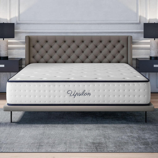 COSMOS - Colchón Viscoelástico 150x190 cm - Altura 30 cm - Upsilon - Espuma HR y Blue Latex - Firme, Transpirable, Hipoalergénico, Ergonómico - Cara Invierno Verano, 7 Zonas Confort