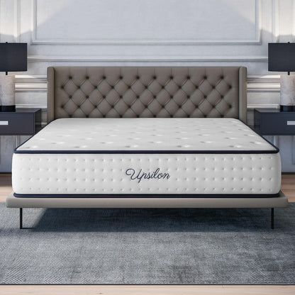 COSMOS - Colchón Viscoelástico 150x190 cm - Altura 30 cm - Upsilon - Espuma HR y Blue Latex - Firme, Transpirable, Hipoalergénico, Ergonómico - Cara Invierno Verano, 7 Zonas Confort