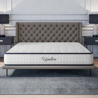 COSMOS - Colchón Viscoelástico 150x190 cm - Altura 30 cm - Upsilon - Espuma HR y Blue Latex - Firme, Transpirable, Hipoalergénico, Ergonómico - Cara Invierno Verano, 7 Zonas Confort